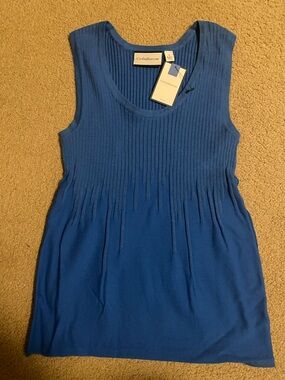 Royal Blue ribbed Tank by Croft&Barrow